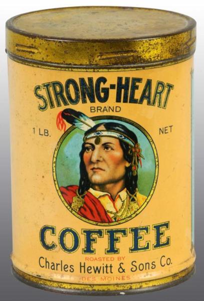 Appraisal: Strong Heart Coffee Tin Description Manufactured by the Charles Hewitt