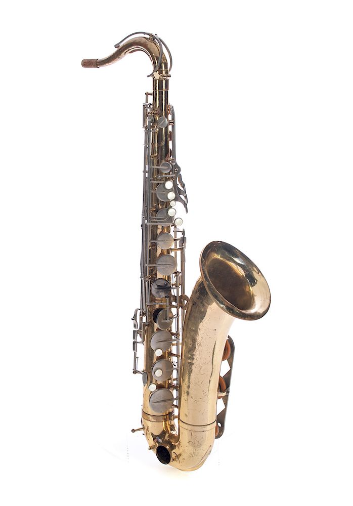 Appraisal: Rough Condition Brass Saxophone All Musical Instruments are sold as