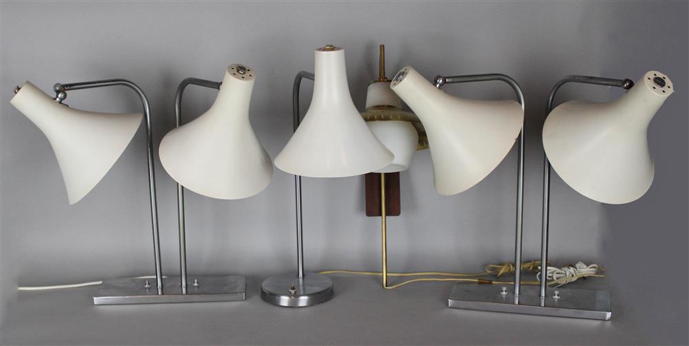 Appraisal: FOUR LAMPS FROM THE ALCOA HOUSE to include a pair