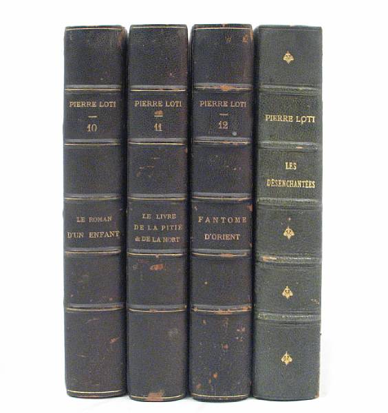 Appraisal: Bindings Loti Pierre Miscellaneous titles most later editions uniformly bound