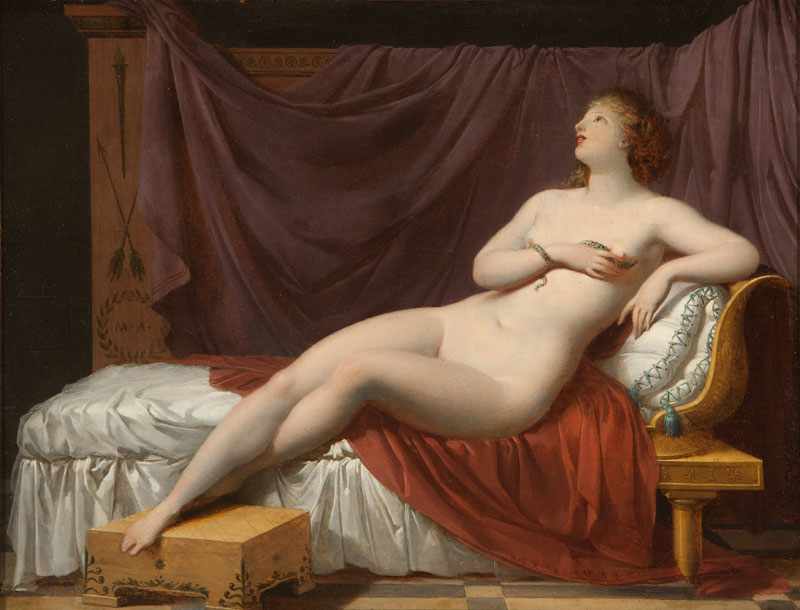 Appraisal: th Century French School Cleopatra Reclining in an Interior Holding