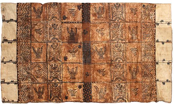 Appraisal: A group of Polynesian tapa cloths size of largest ft