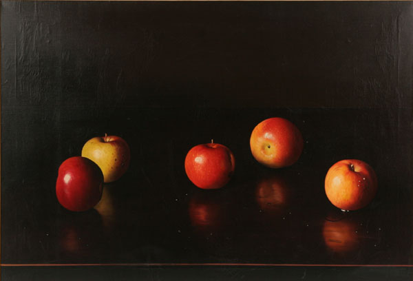 Appraisal: Guarneri European th century still life with fruit oil on