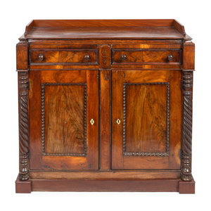 Appraisal: A British Colonial Padauk Side Cabinet TH CENTURY Height x