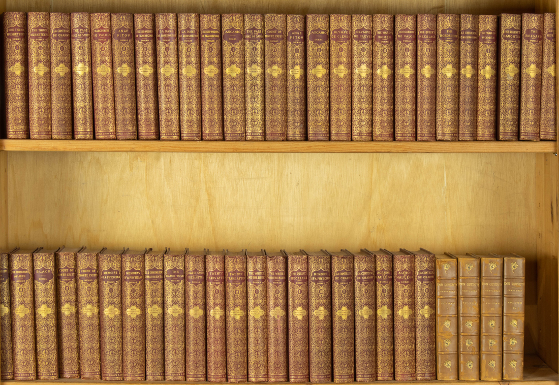 Appraisal: TWO SHELVES COMPRISING A VOLUME SET OF THE ROMANCES OF