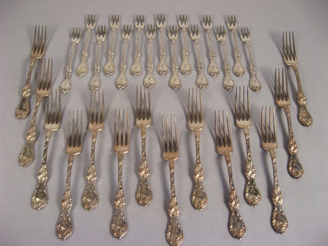 Appraisal: Reed Barton partial flatware service les cinq fleurs introduced Comprising