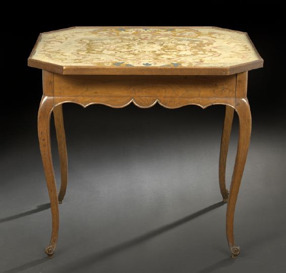 Appraisal: Provincial Louis XV-Style Elm Occasional Table fourth quarter th century