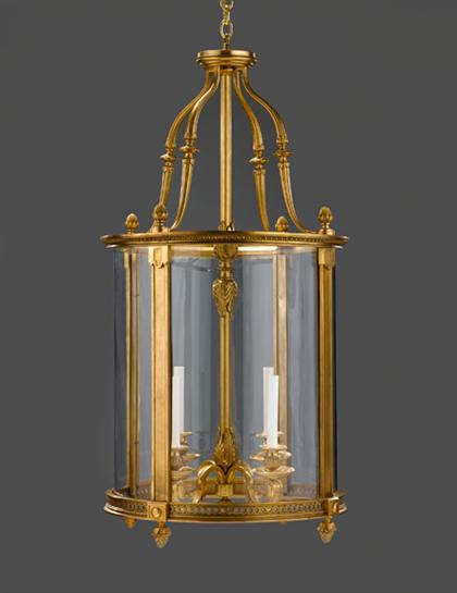 Appraisal: Louis XV style gilt metal four-light hall lantern th th