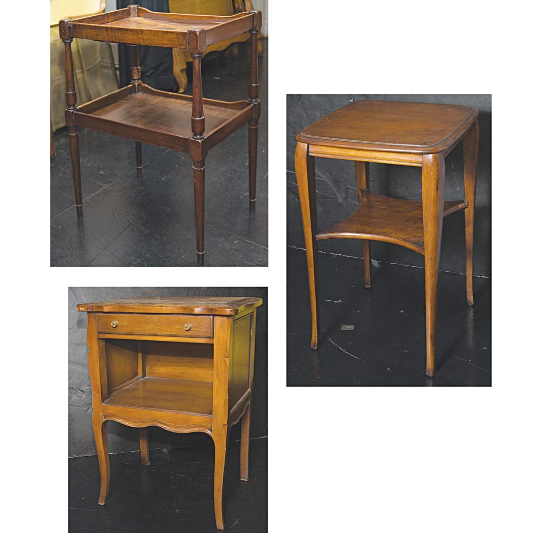 Appraisal: Group of Five Side Tables Height of largest inches width