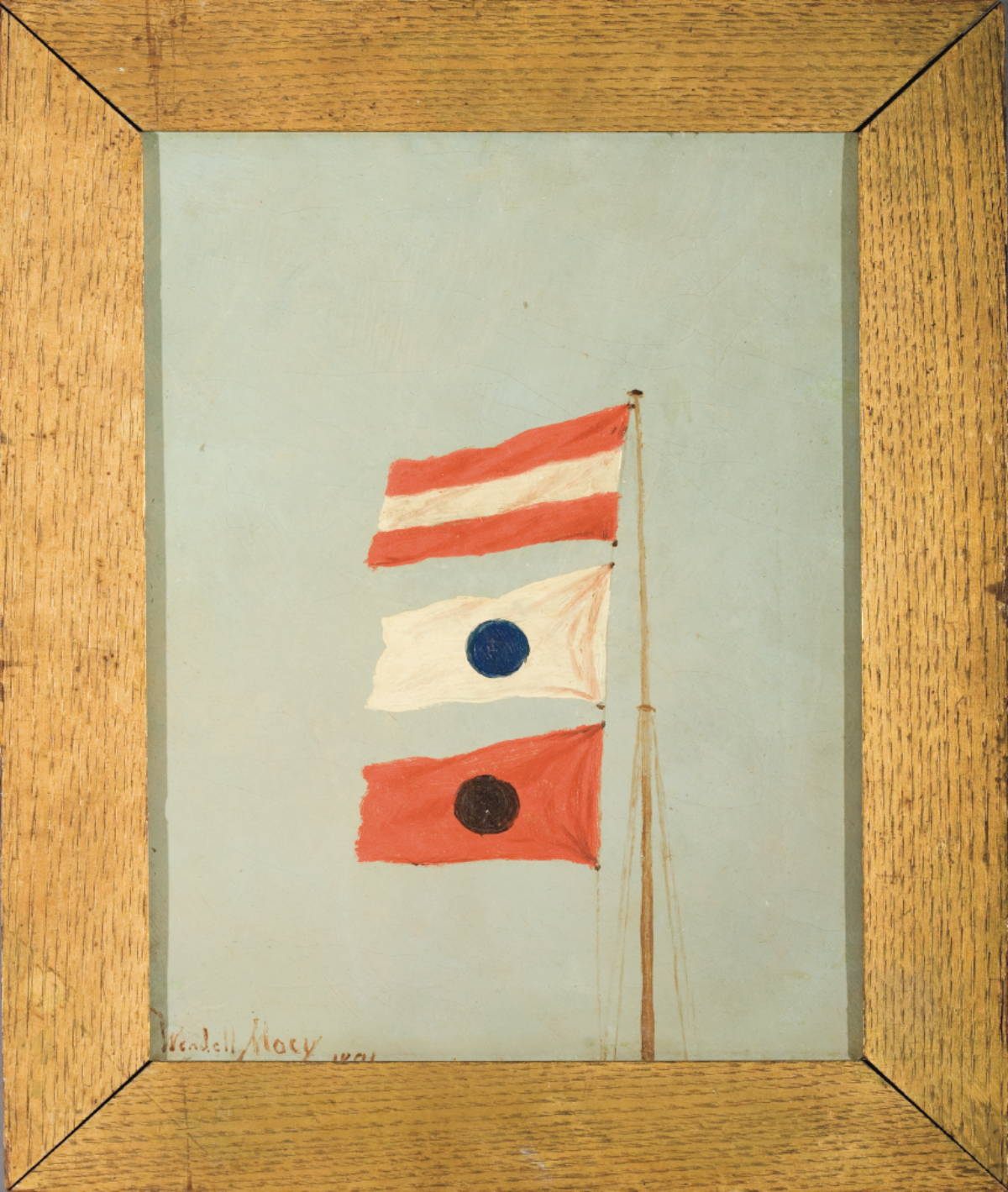 Appraisal: WENDELL F MACY AMERICAN - NANTUCKET HOUSE AND SIGNAL FLAGS