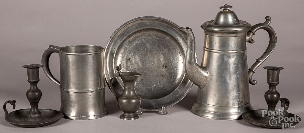 Appraisal: Group of pewter Group of pewter to include a Thomas