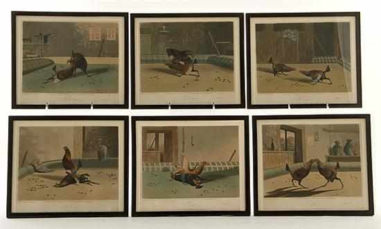 Appraisal: Rudolph Ackermann British fl - SET OF SIX WORKS COCK