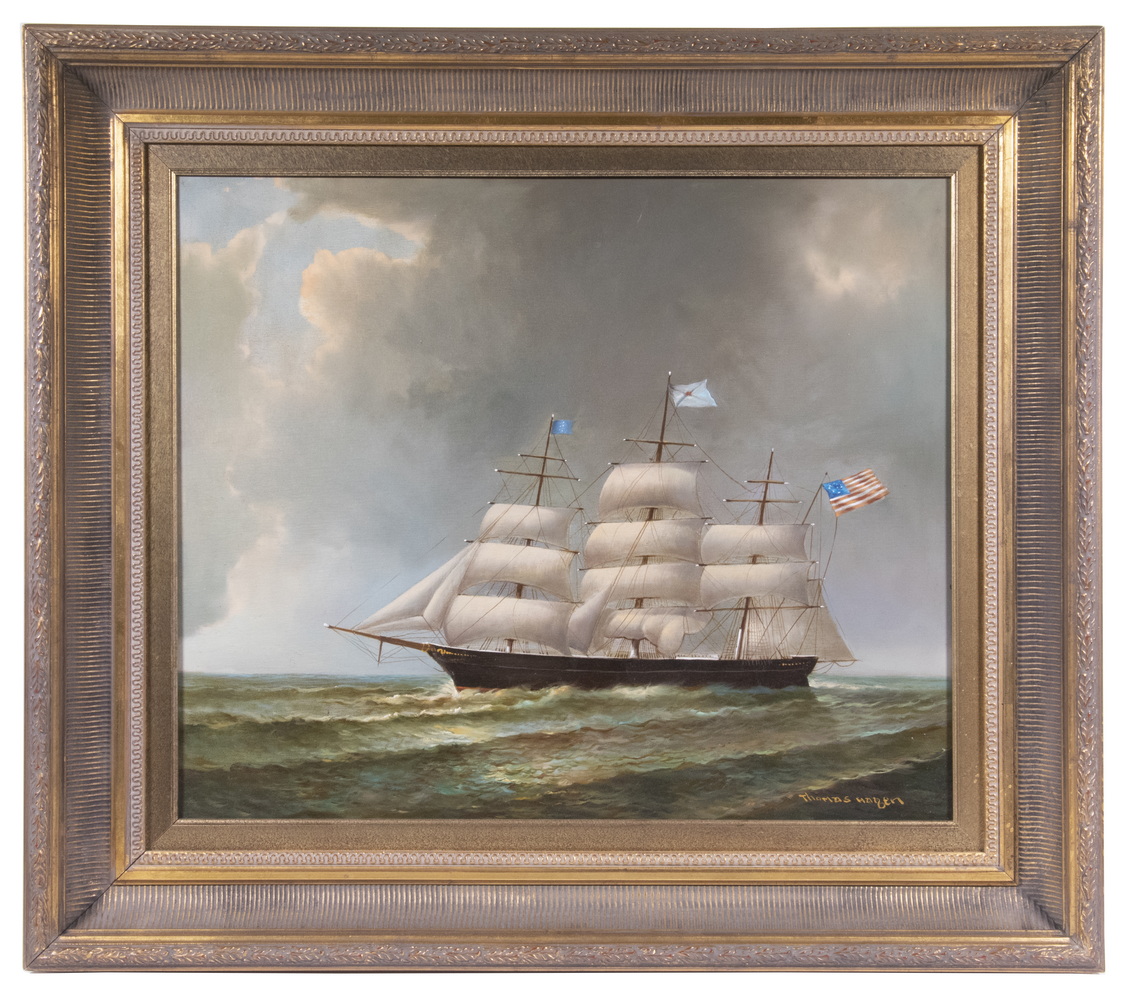 Appraisal: THOMAS HAGEN NM NY MN - American Sailing Ship Underway