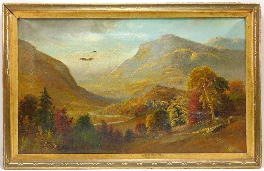 Appraisal: C AMERICAN WESTERN AUTUMN LANDSCAPE PAINTING United States th Century