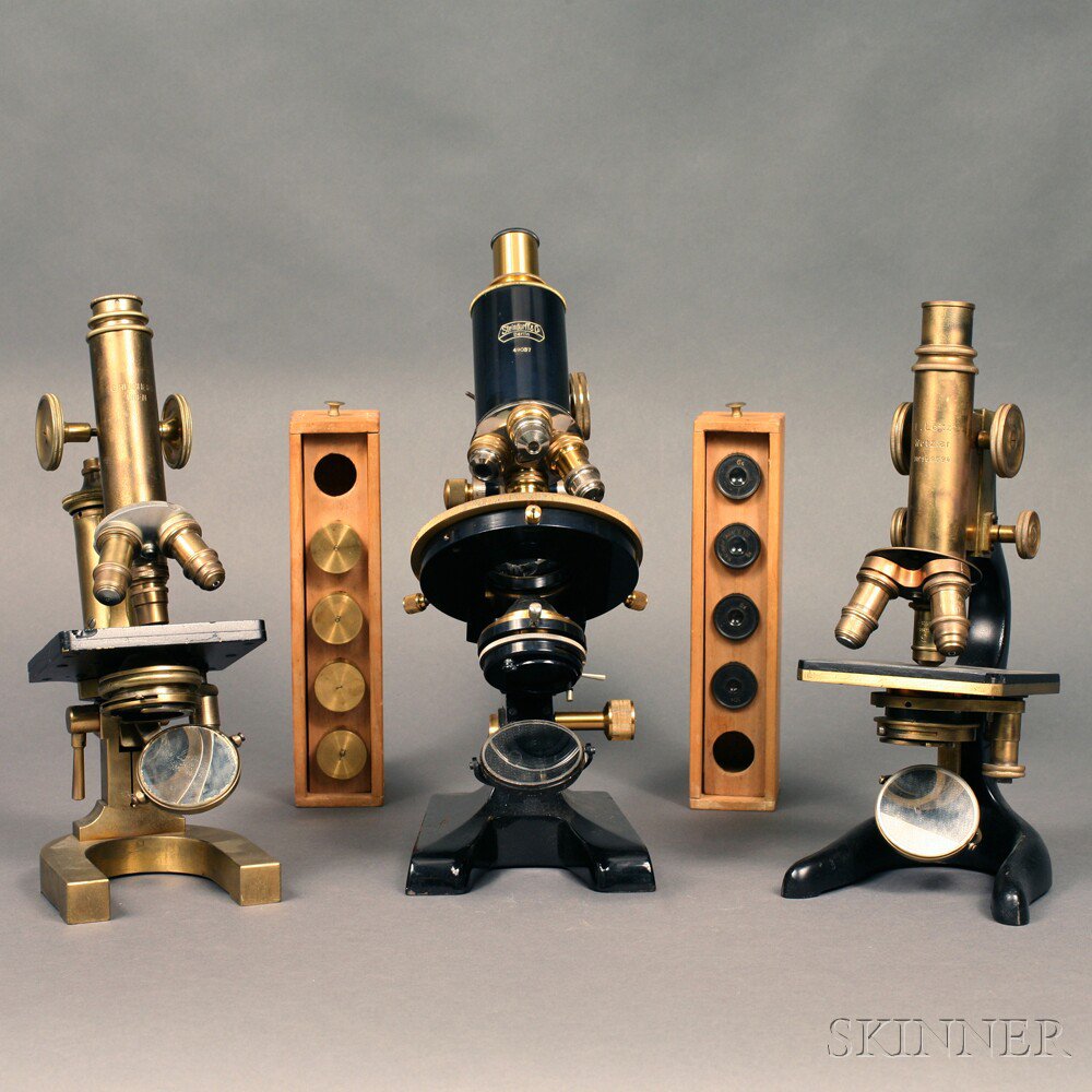 Appraisal: Three German Compound Microscopes th century a Leitz and C