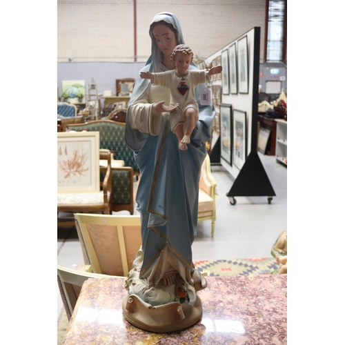 Appraisal: Painted plaster figure of Mary and Jesus AF approx cm