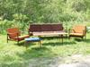 Appraisal: PARLOR SUITE - Seven piece Danish teak parlor suite consisting