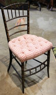 Appraisal: Diminutive faux bamboo style side chair in the Regency taste