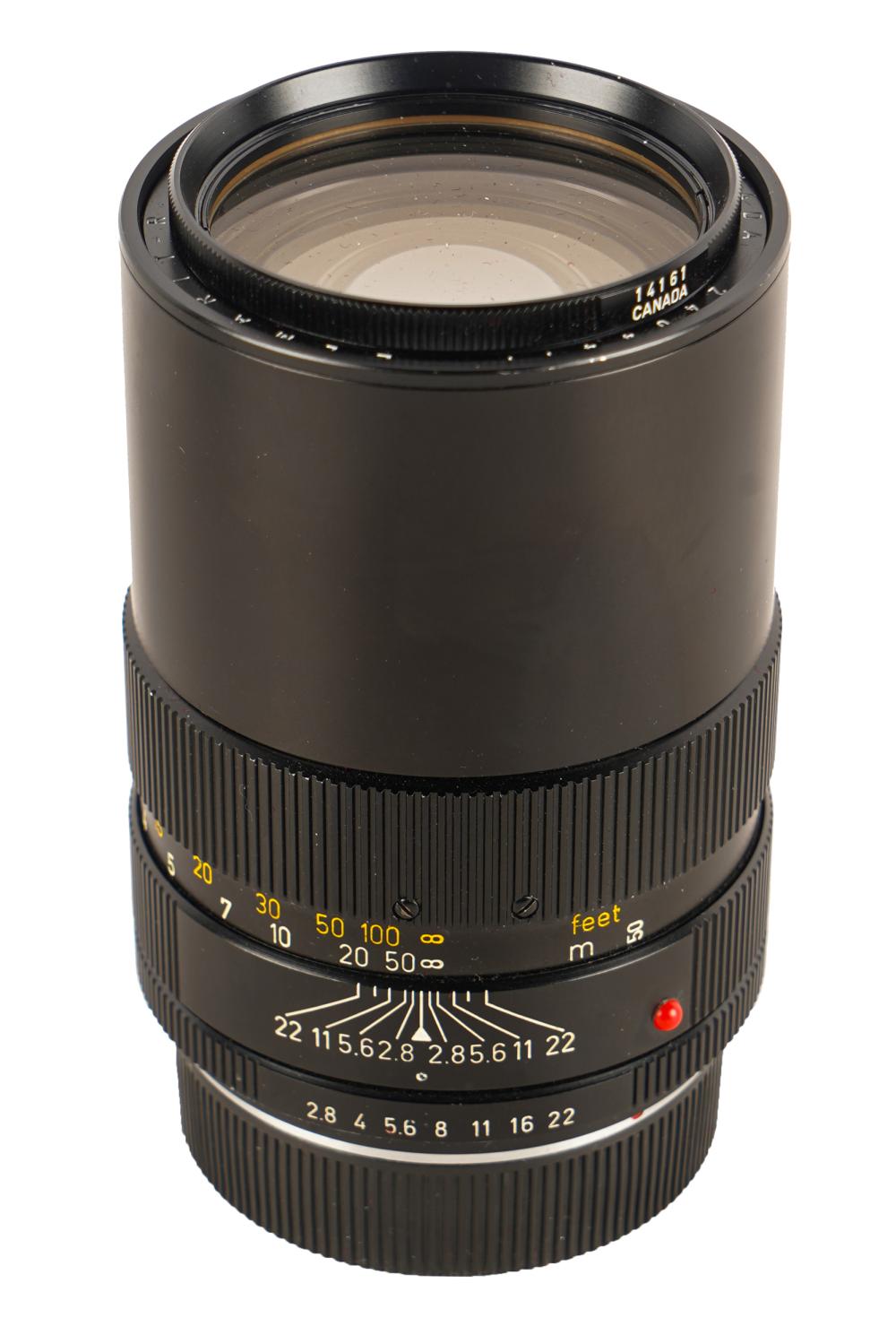 Appraisal: LEITZ CANADA MM F ELMARIT-R LENSR-Mount Lens Provenance The Estate