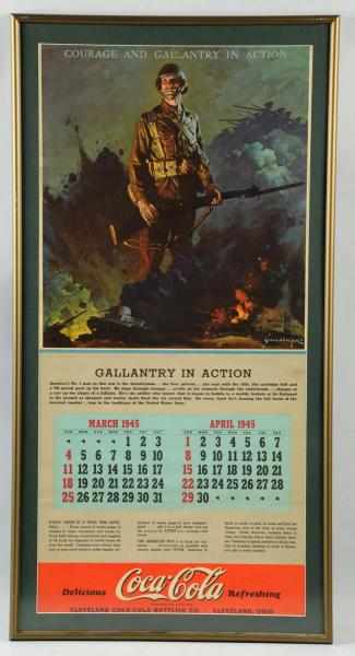 Appraisal: Coca-Cola Bottler's Calendar Framed and matted under glass Titled Gallantry