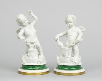 Appraisal: A Pair of Capodimonte Cupids A pair of Capodimonte Cupids