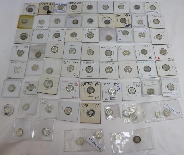 Appraisal: LOT OF MERCURY DIMES MOST IN UNCIRCULATEDCONDITION VARIOUS DATES SOME