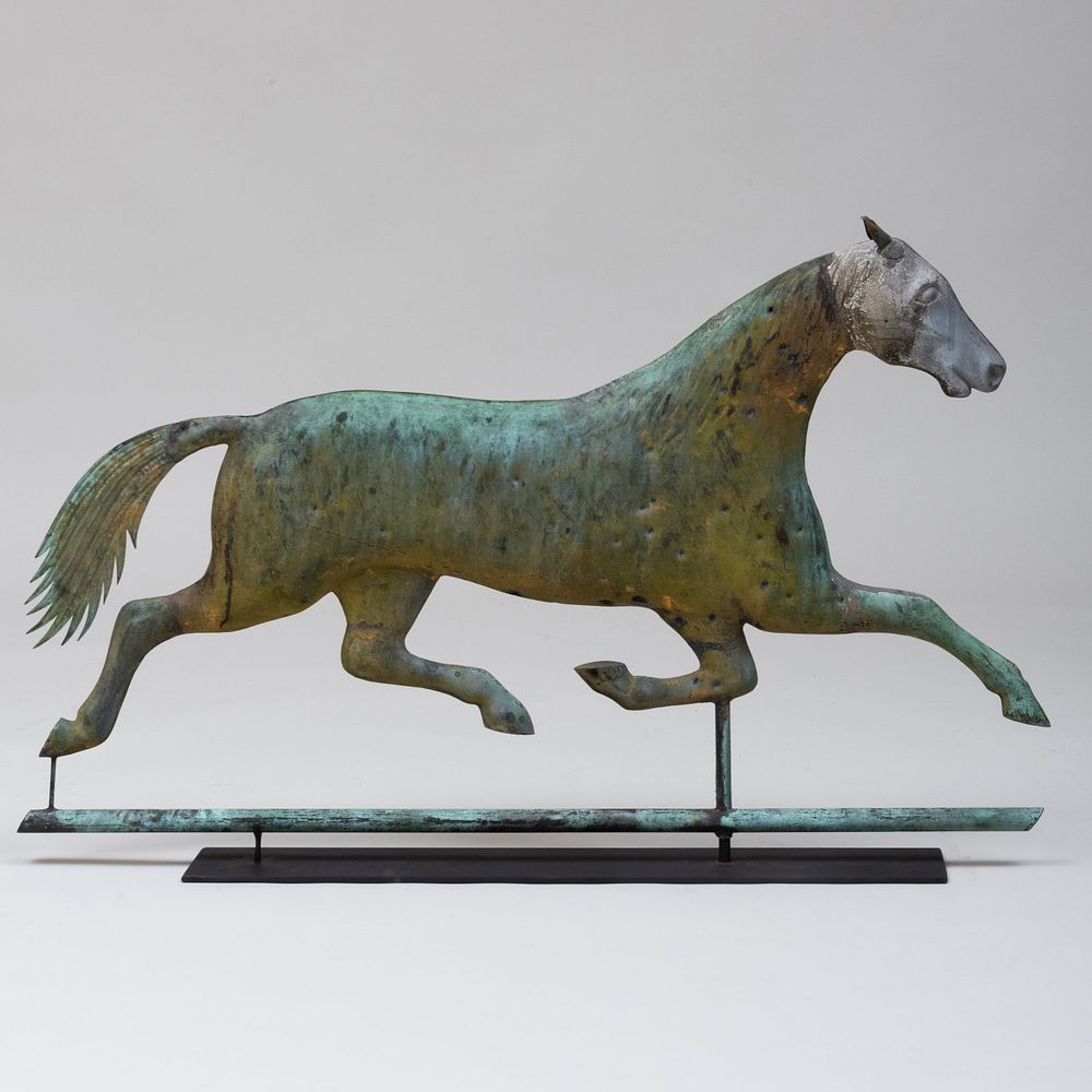 Appraisal: American Copper and Zinc Horse Weathervane Attributed to A L