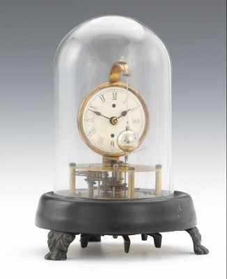 Appraisal: A Welch-Briggs Pendulum Clock Domed rotary original clock by Welch-Briggs