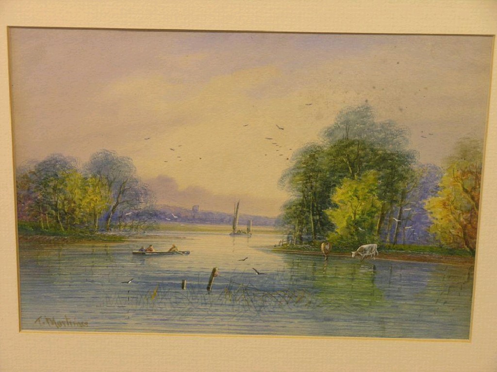 Appraisal: T Mortimer - pair of watercolours river and woodland views