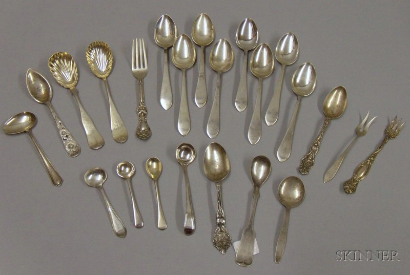 Appraisal: Approximately Twenty-two Pieces of Coin and Sterling Silver Flatware a