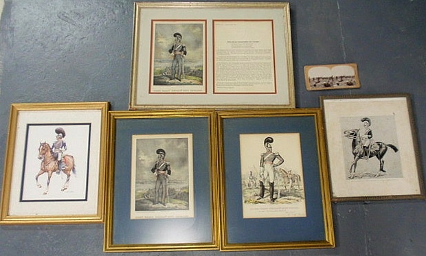 Appraisal: Five First Troop Philadelphia City Cavalry prints three x two