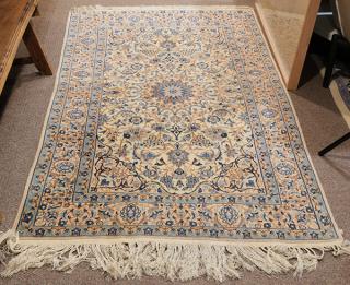 Appraisal: Persian part silk Tabriz carpet ' x ' Persian part