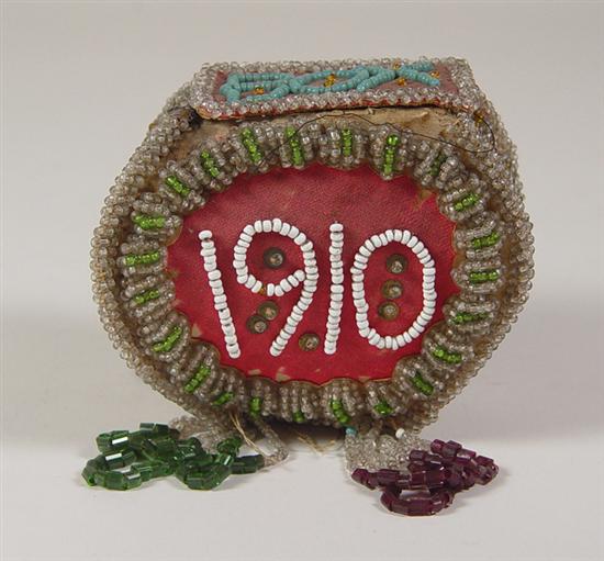 Appraisal: Great Lakes Indian Beaded Box Circa Native American beaded box