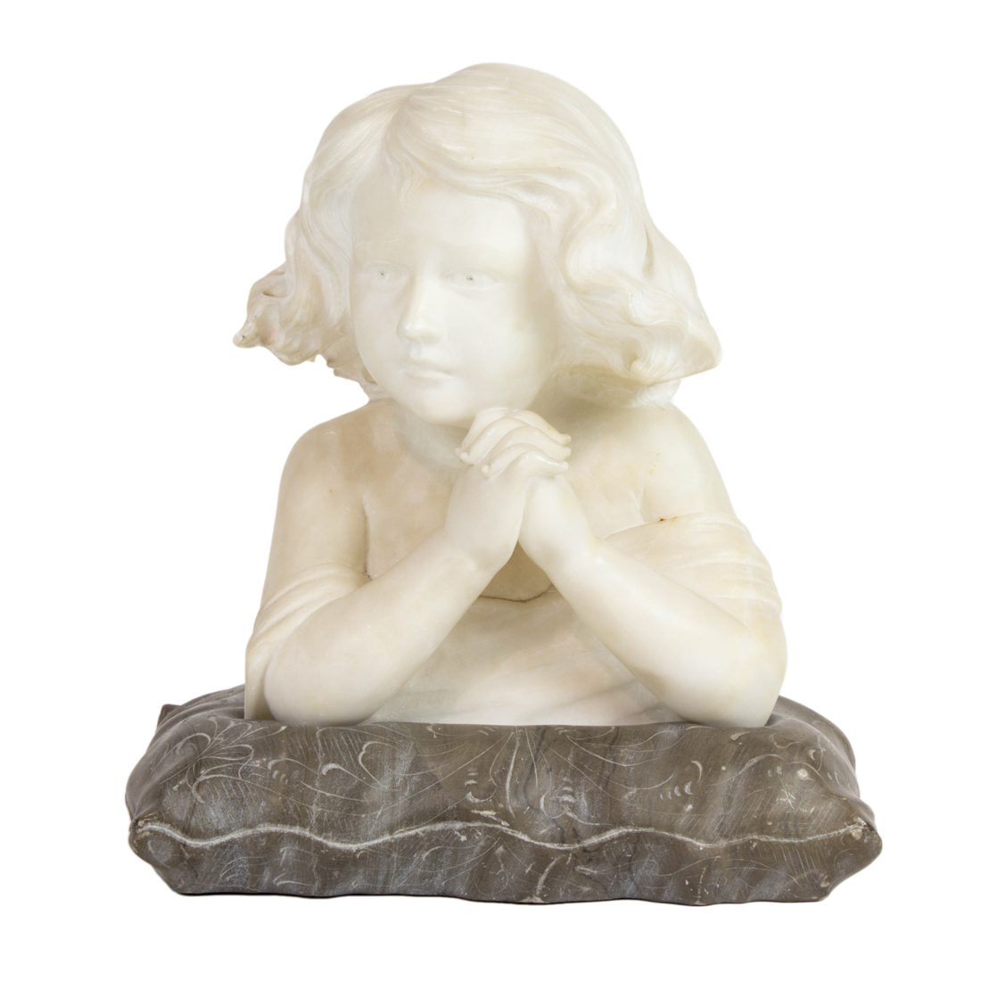 Appraisal: AN ITALIAN MARBLE BUST OF A CHILD An Italian marble