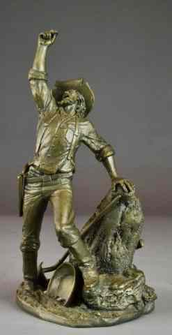 Appraisal: PEWTER WESTERN FIGURE BY PONTER-PROSPECTORVery fine pewter figure ''The Prospector