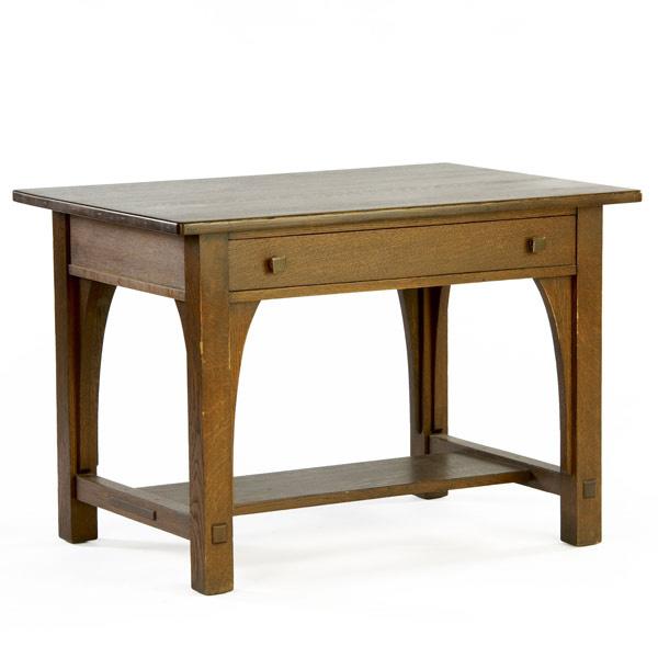 Appraisal: LIMBERT Library table with single drawer no Branded mark x