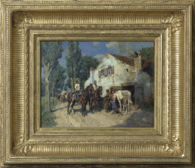 Appraisal: Wilhelm Velten Russian - Orders for the Blacksmith oil on