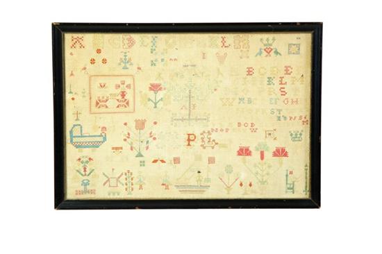 Appraisal: SAMPLER Netherlands or Northern Germany late th-early th century silk