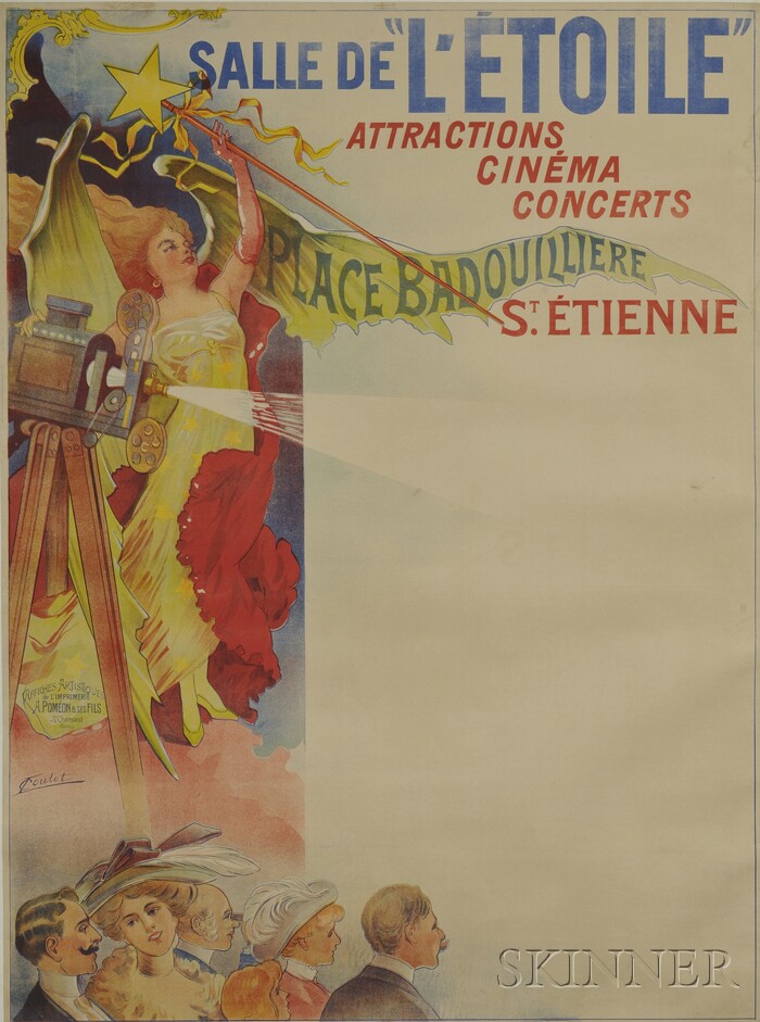 Appraisal: L Coulet Salle de L'Etoile Lithograph Poster A Pomeon ses