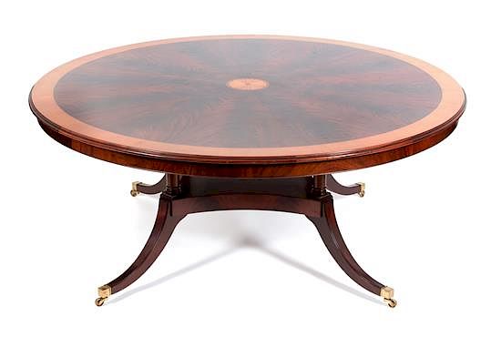 Appraisal: A Regency Style Dining Table Height x diameter inches A