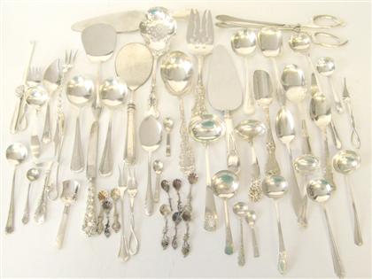 Appraisal: Group of assorted sterling silver flatwareVarious makers and patterns including