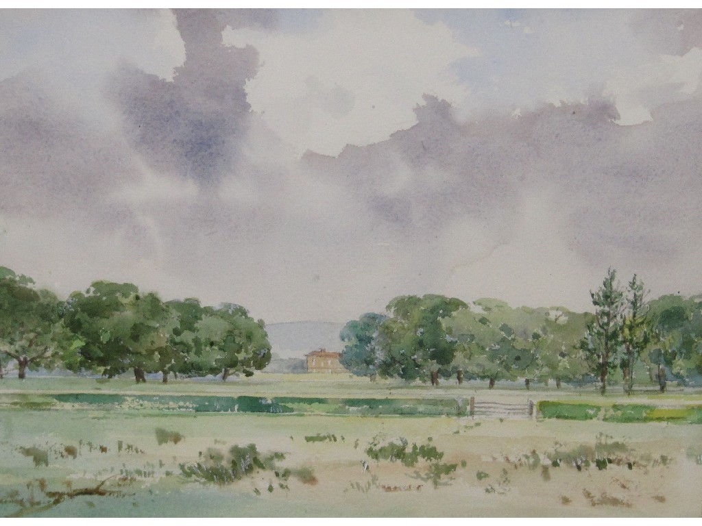 Appraisal: ADRIAN BURY Watercolour 'Landscape and Cloudscape' Gallery label to the