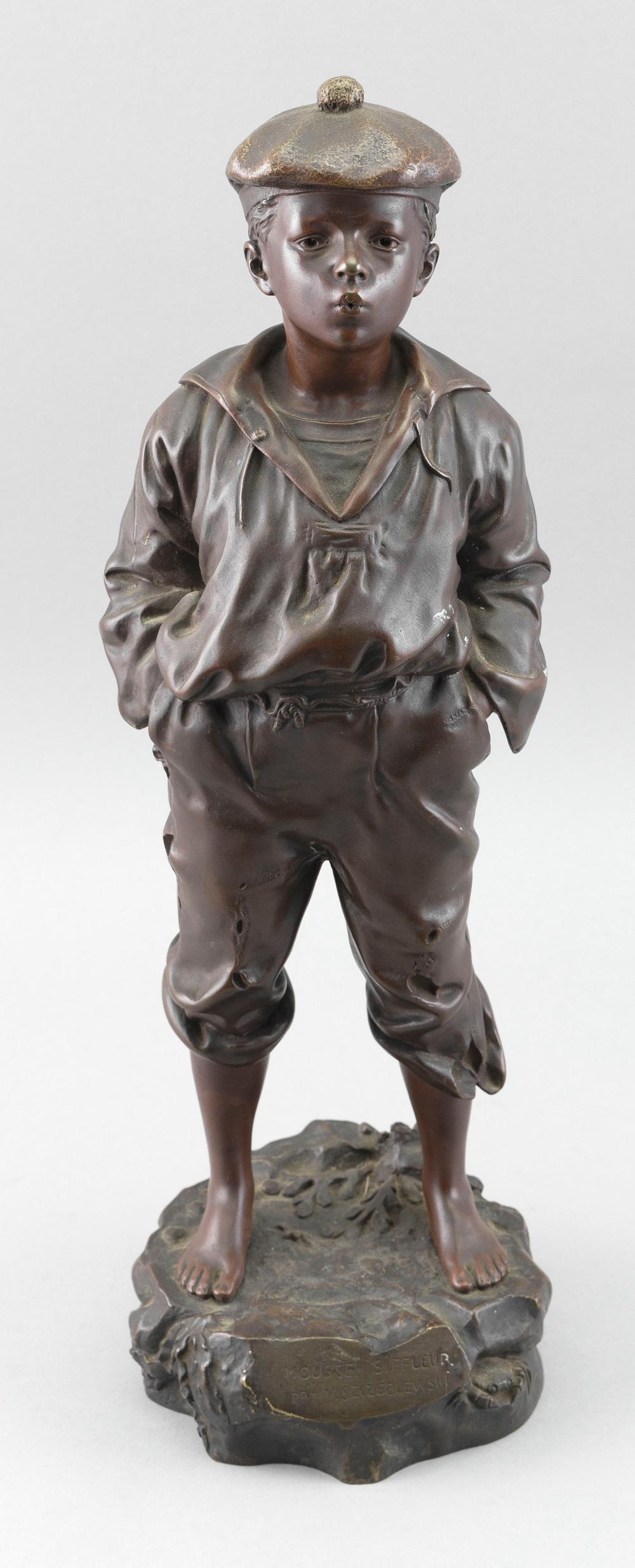 Appraisal: VICTOR VLACLAV SZCZEBLEWSKI POLAND ACTIVE - MOUSSE SIFFLEUR BRONZE HEIGHT