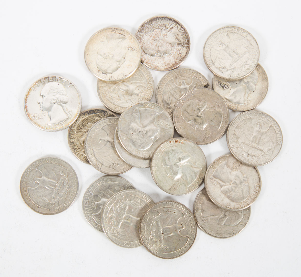 Appraisal: USA Washington Quarters - Twenty Washington silver quarters - Grades