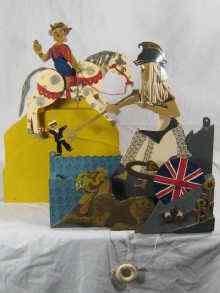 Appraisal: Vicki Wood automata ''Britannia'' x x cm high and ''The