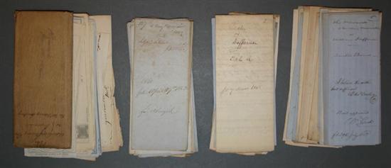 Appraisal: Maryland Court Documents About Items s- s handwritten documents related