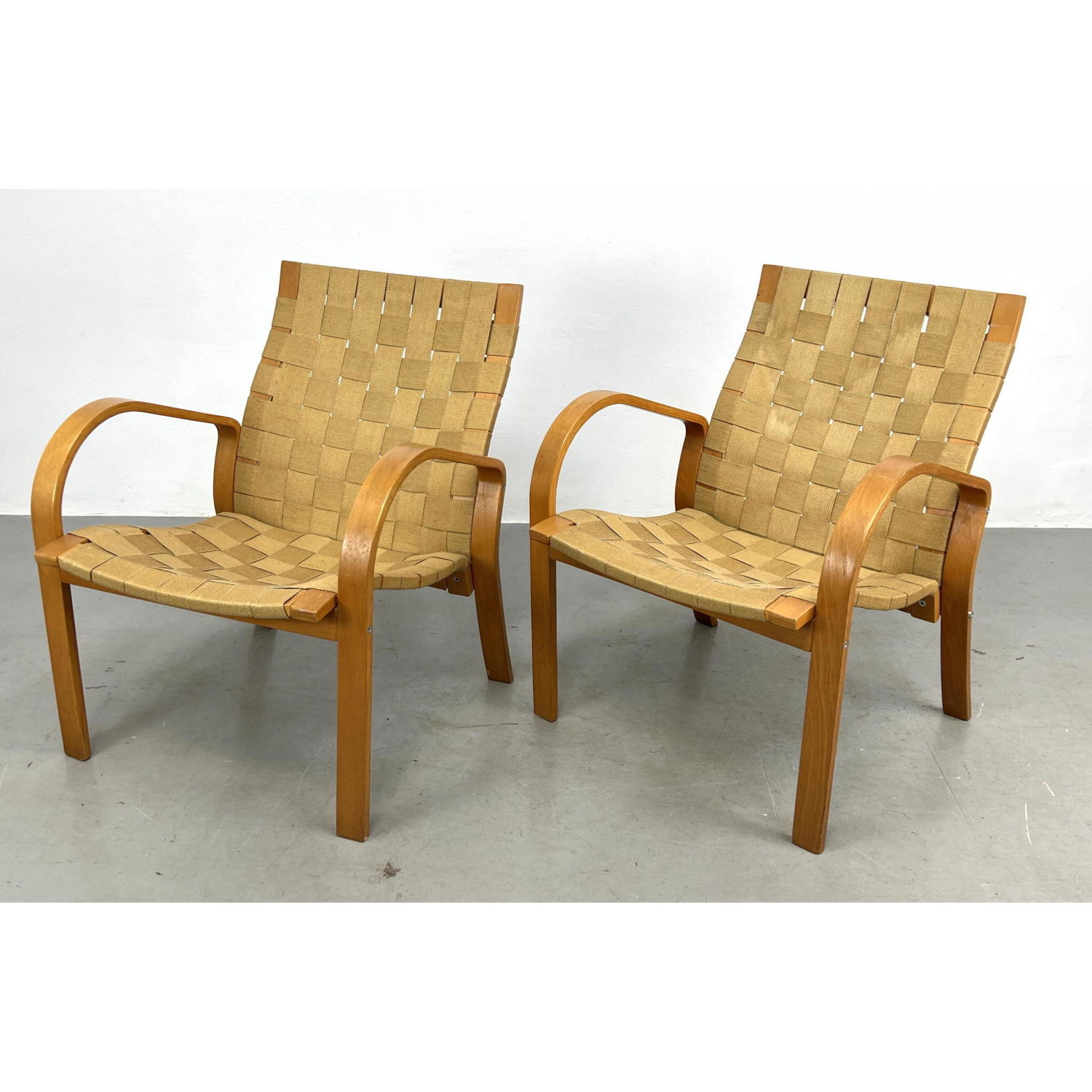 Appraisal: Pr SWEDISH Sunne lounge chairs Tord Bjorklund Dimensions H inches