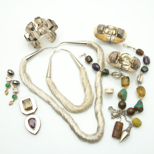 Appraisal: Ten pieces of jewelry some gemstone in sterling or k