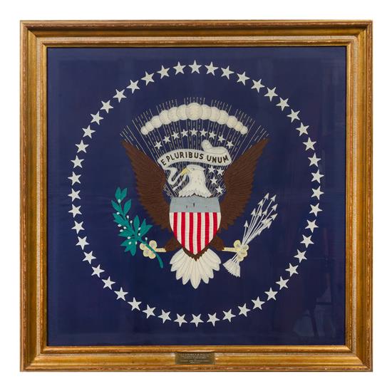 Appraisal: Sale Lot An American Presidential Presentation Flag flown at Squaw