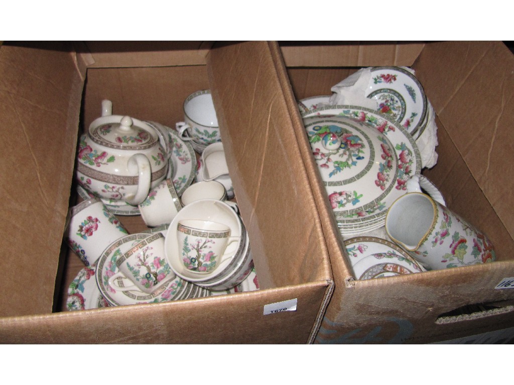 Appraisal: Lot of Indian tree pattern dinnerwares boxes